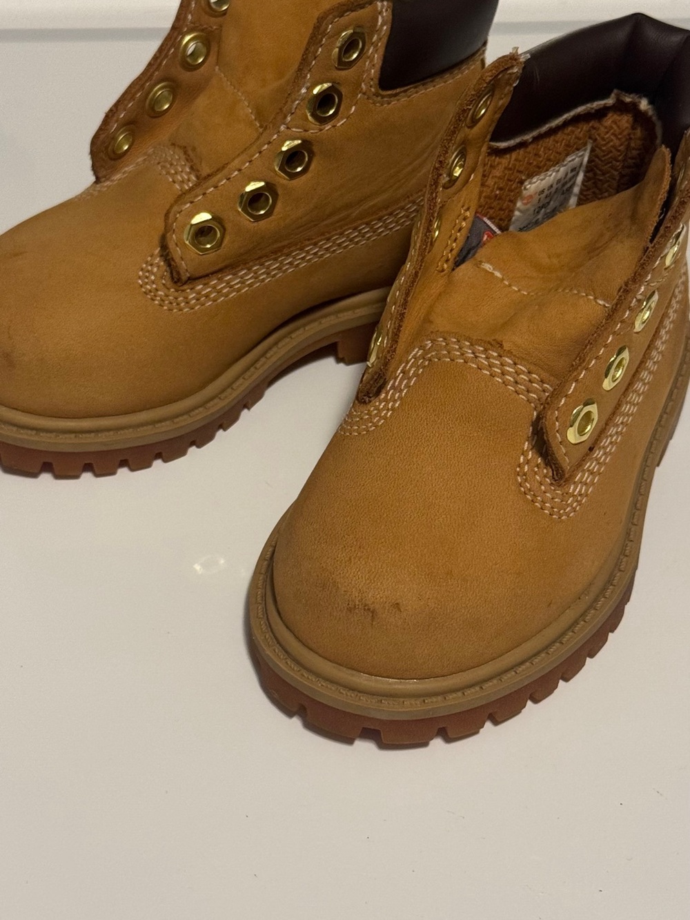 Timberland Kids Wheat Brown Lace-Up Work Boots